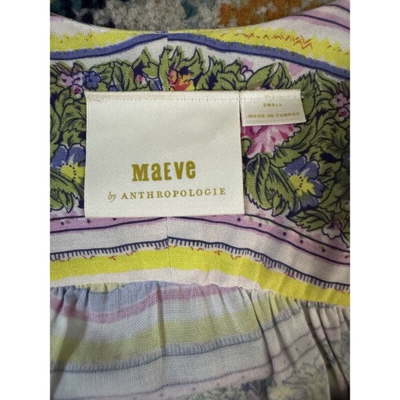 Anthropologie Maeve Ceresco Peasant Top Boho Colorful Size Small - Picture 4 of 7